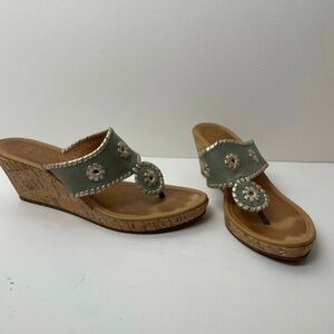Jack Rogers Women’s Stylish Green Wedge Sandals